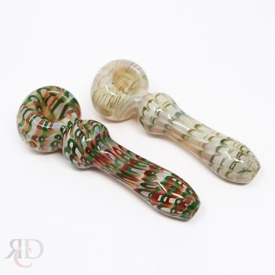 GLASS PIPE OUTSIDE ART PIPE MIX COLOR GP5041 1CT